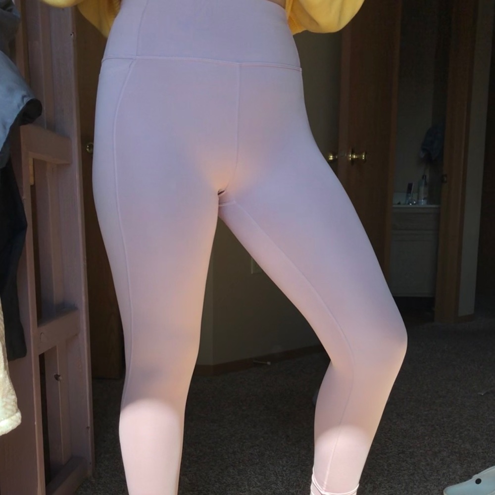 ATHLETA POCKET BLUSH/MAUVE LEGGINGS